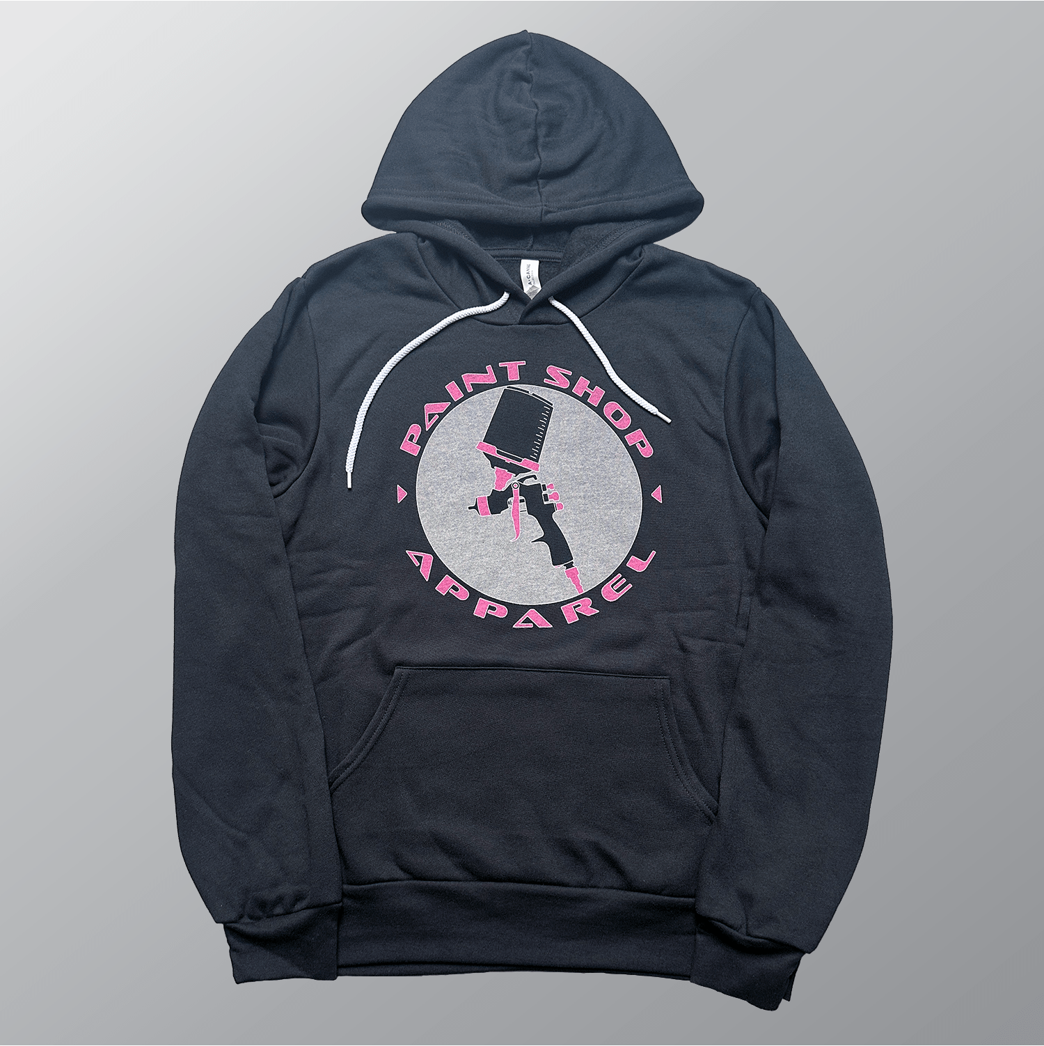 Pink and Black PSA Logo on Black Hoodie